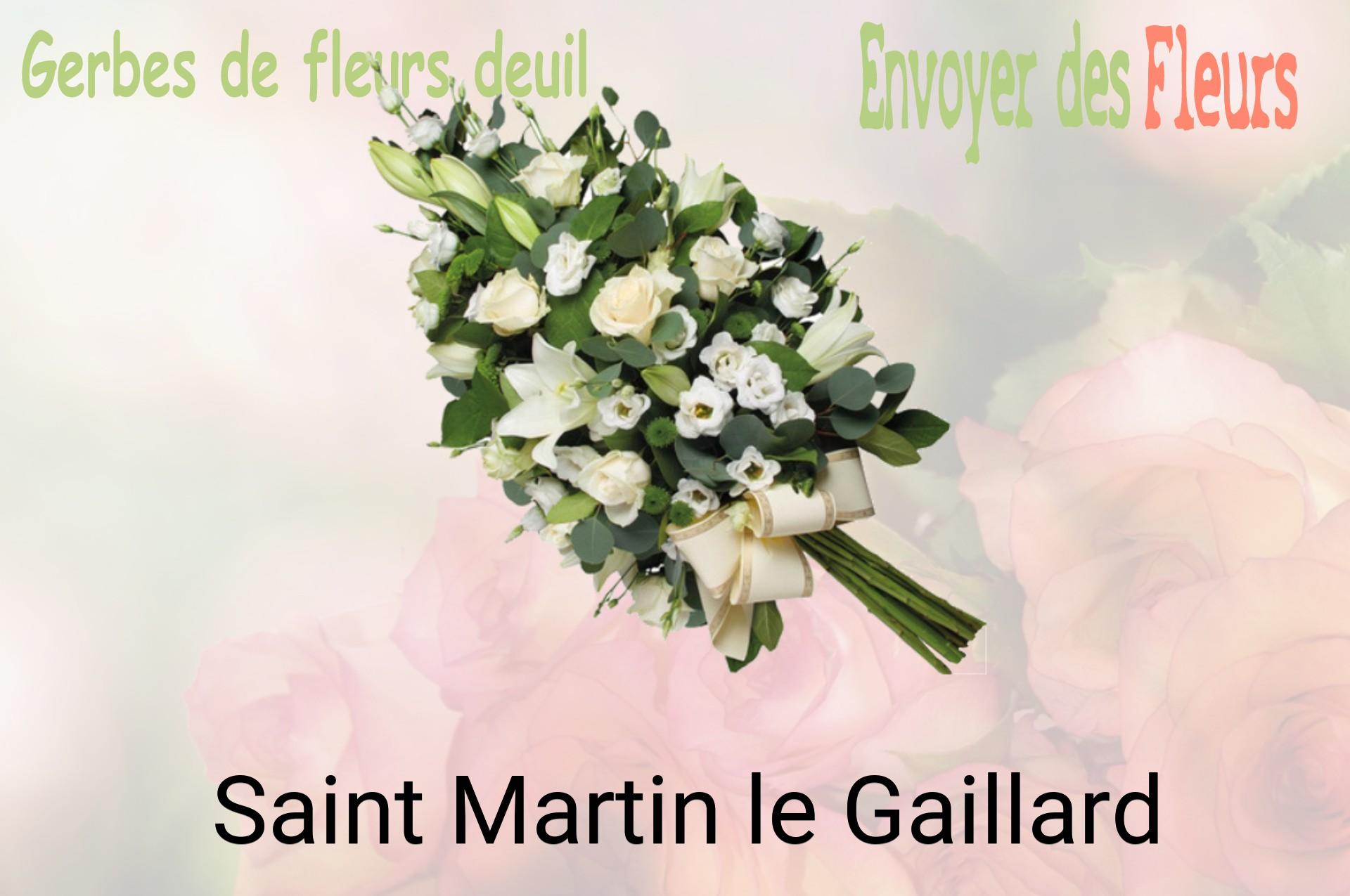 Gerbe de fleurs de deuil livrée à Saint-Martin-le-Gaillard
